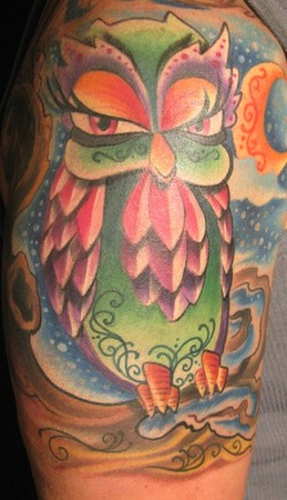 Looking for unique  Tattoos? Rachel's Evil Owl Tattoo